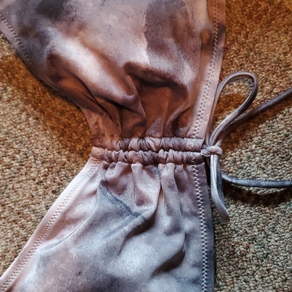 Old Navy Grey Tie Dye Bandeau Bikini Set XL - Picture 4 of 14